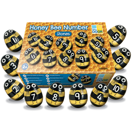 YELLOW DOOR Honey Bee Number Stones, Set of 20 1094